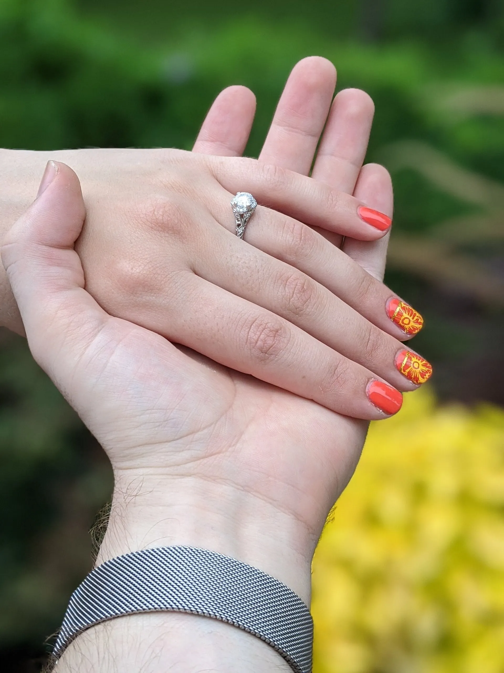 Vanessa and Paul's hands